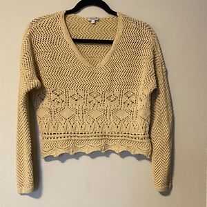 Kismet Women's Tan V-Neck Sweater